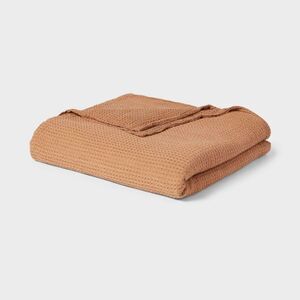 Threshold - Full/Queen TENCEL Lyocell Waffle Bed Blanket Brown Brown